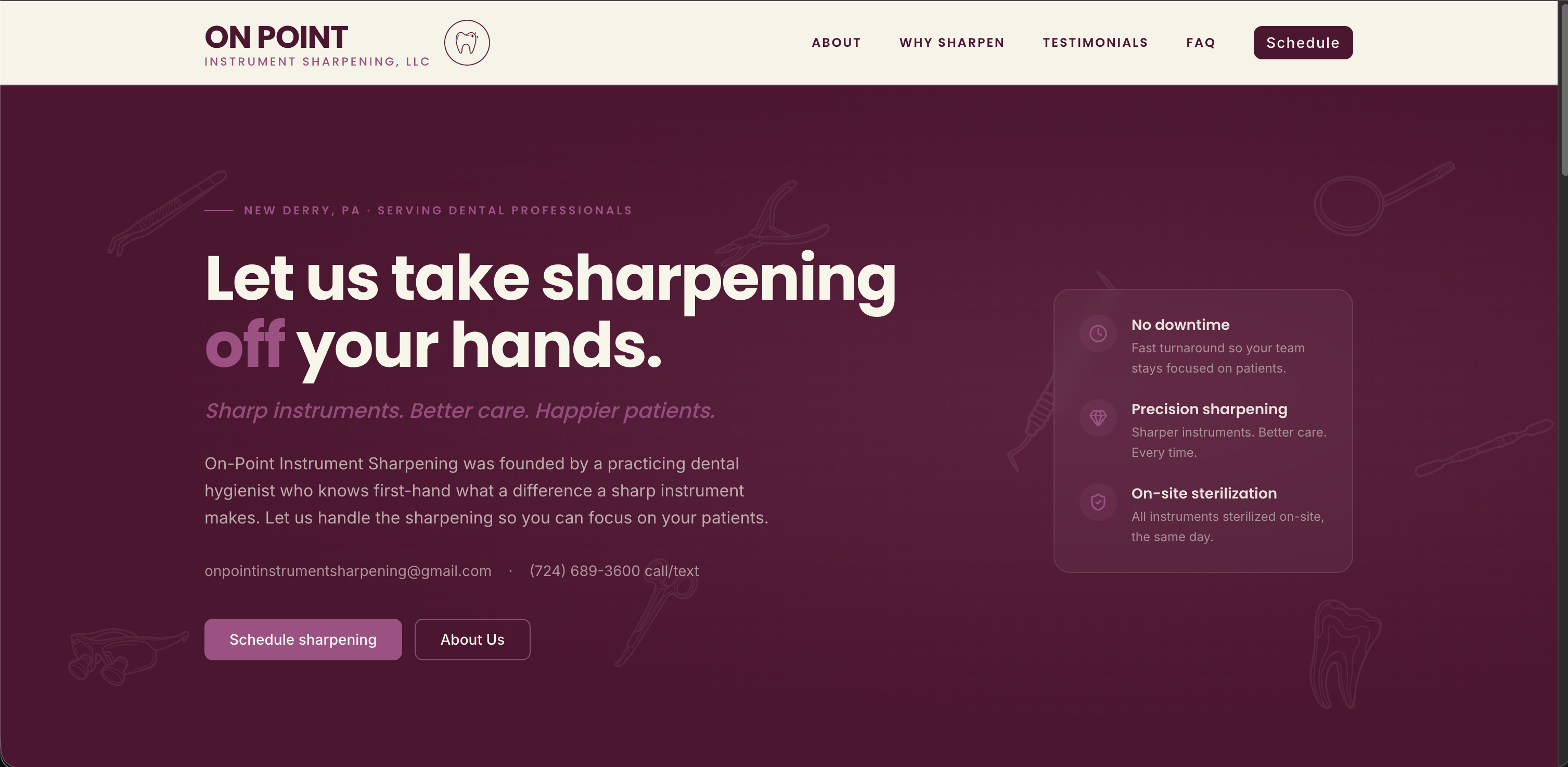 On-Point Instrument Sharpening homepage